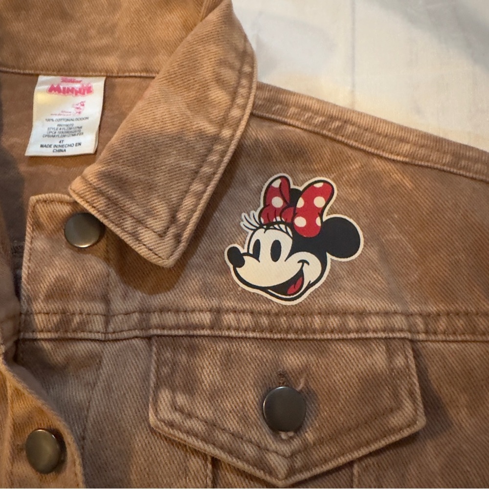 Minnie Mouse Kids Brown Denim Jacket
